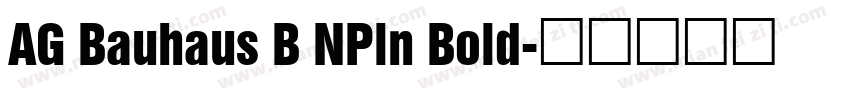 AG Bauhaus B NPln Bold字体转换